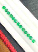 มรกต ทรงกลม 3.8มม. 13เม็ด พลอยธรรมชาติ100% Emerald 3.8mm round shape 13pcs 100% natural gemstone