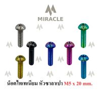 น็อตไทเทเนี่ยม หัวซาลาเปา ขนาดเกลียว m5 ยาว 20 mm.