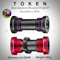 กะโหลกเกลียว TOKEN BSA68 เกลียวอังกฤษมาตราฐาน เกรด Promium Bearing ลื่นสุดๆ