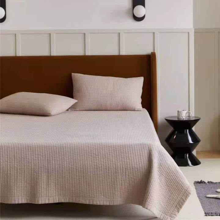 INS Korean Bed Cover Simple Cotton Cotton Tatami ThreePiece Set Four