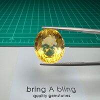 ซิทริน Citrine น้ำหนัก 18.90 ct (18.2x15.7x11)mm เม็ดนี้สวยมากเหสีองทอง พลอยธรรมชาติ ไม่ผ่านการปรุงแต่ง ไฟเต็ม สะอาด