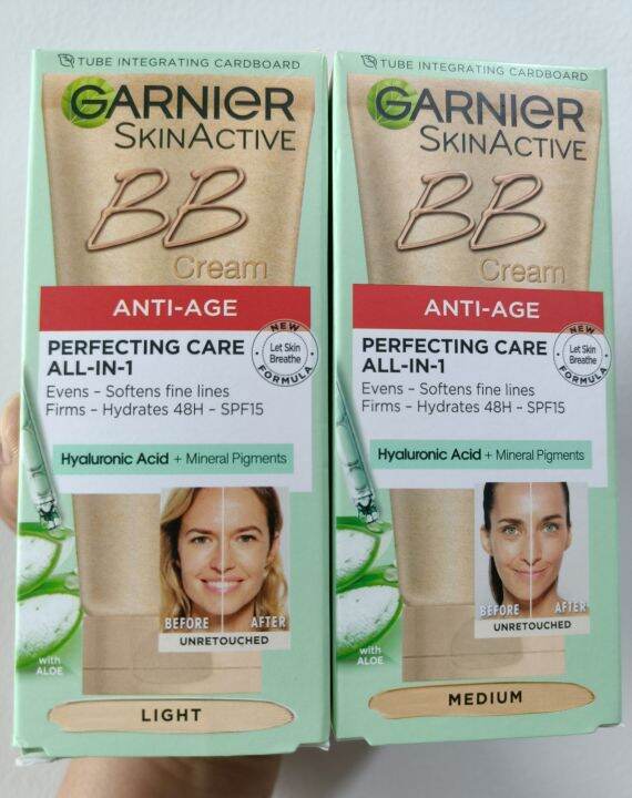 Garnier SkinActive BB Cream Anti-Age [Light/Medium] SPF15 50ml [Made In ...