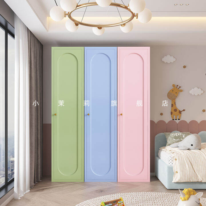 SingleDoor Wardrobe Minimalist Iron FormaldehydeFree Children's Wardrobe Gap Household Bedroom