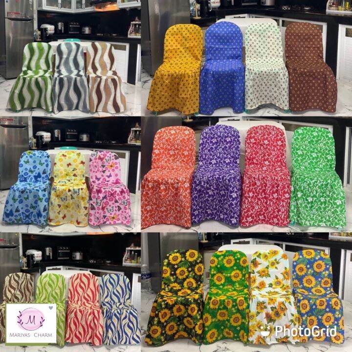 Monoblock Chair Cover PRINTED STANDARD SIZE Lazada PH