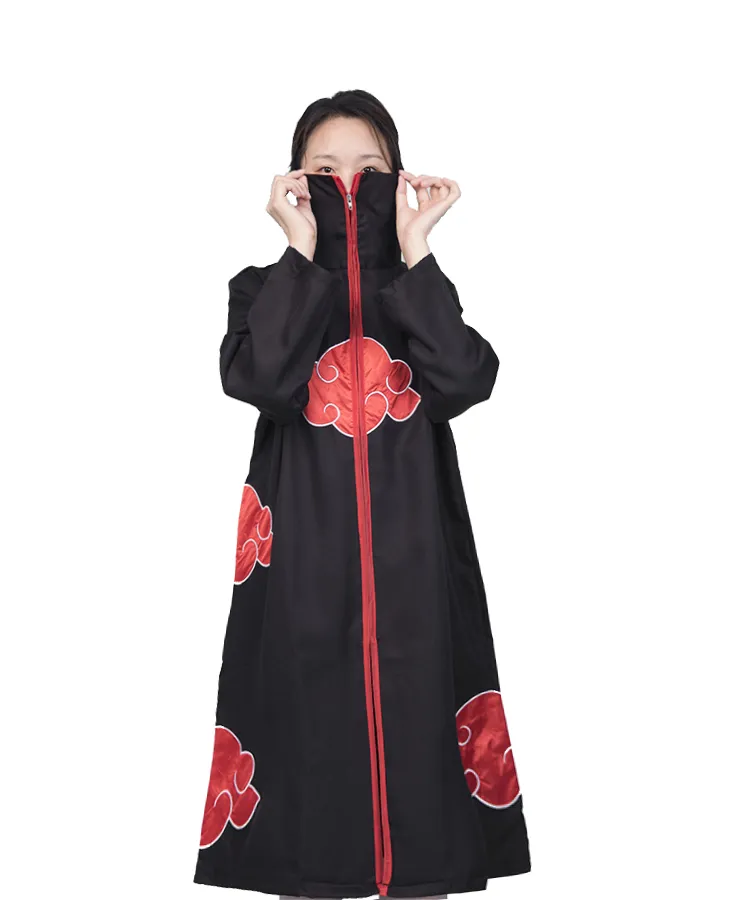 Naruto Anime Akatsuki Uchiha Itachi Cloak Anime Cosplay Fantasia Unisex  Ninja-1