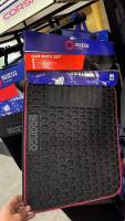 Sparco แท้พรม ผ้ายาง ปูพื้น  SPCF500RD Set of 3 Universal Floor Mats with Rear Bridge for Car Model F500, สีดำ/แดง พรม