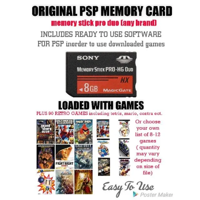 PSP memory card 32gb memorystick ready to use Lazada PH