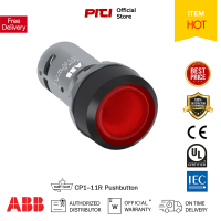 ABB CP1-11R สวิตซ์ปุ่มกดแบบมีแลมป์ หัวเรียบ, กดแล้วเด้งกลับไฟเลี้ยง 24VAC/DC llluminated Pushbuttons Switch (With LED)