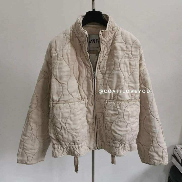 ZARA QUILTED JACKET WITH POCKET Lazada.co.th