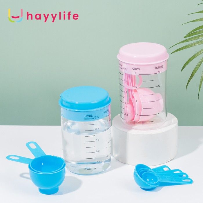 Hayylife Gelas Dan Sendok Takar Set Gelas Ukur Dan Sendok Takar All In 1 Set Gelas And Sendok 6585