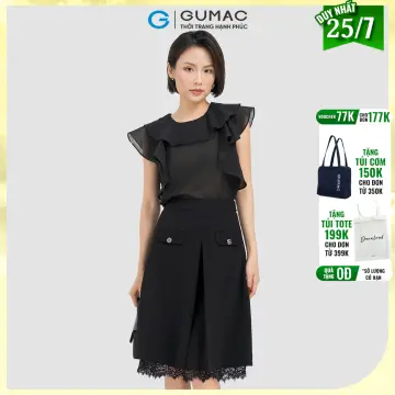 Chân váy 2 túi lệch GUMAC CVJ12013XANH  Shopee Việt Nam