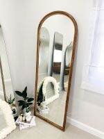 #ส่งฟรี กระจกหวาย (สีวอลนัท) - Double Rattans Mirror (Walnut Color)