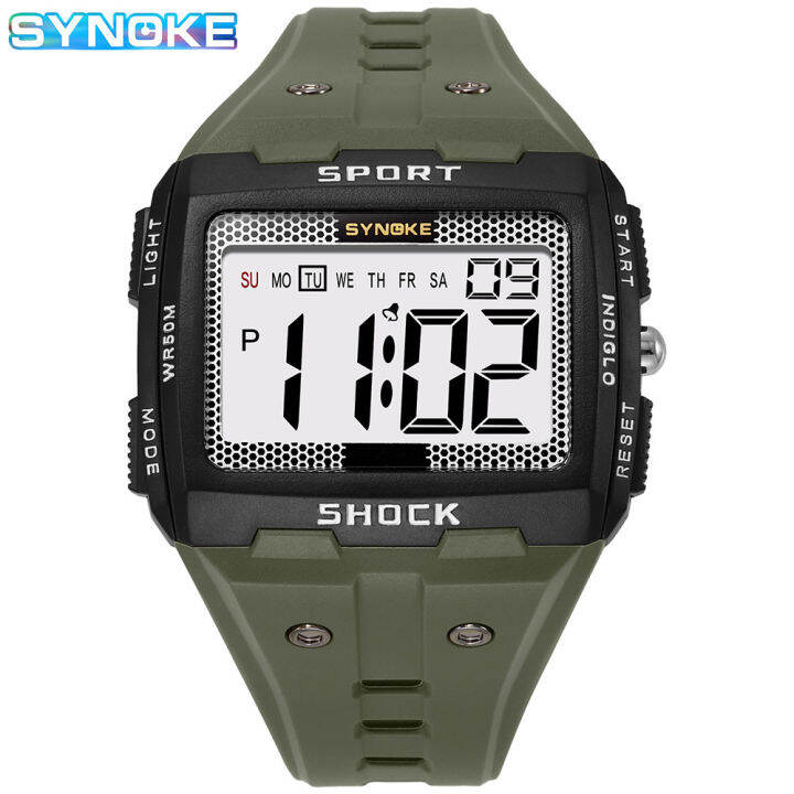 Men's digital watch discount with large numbers