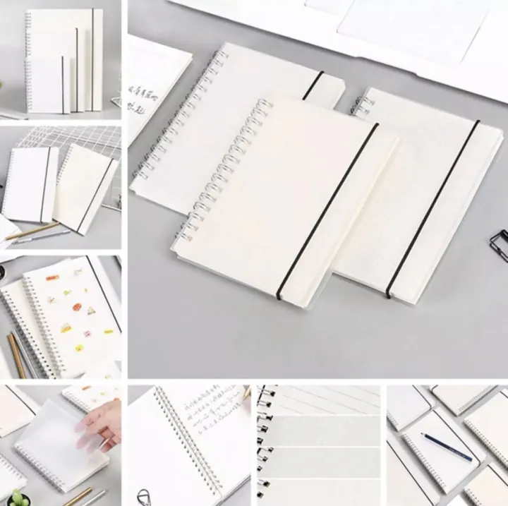 A5 B5 Muji Inspired Spiral Spring Notebook (blank, dotted, grid, lined, small lined, semi grid