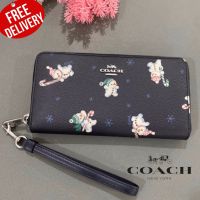 กระเป๋าสตางค์ใบยาว
Coach LONG ZIP AROUND WALLET IN SIGNATURE CANVAS 
ออก Shop USA รับประกันของแท้ 100%