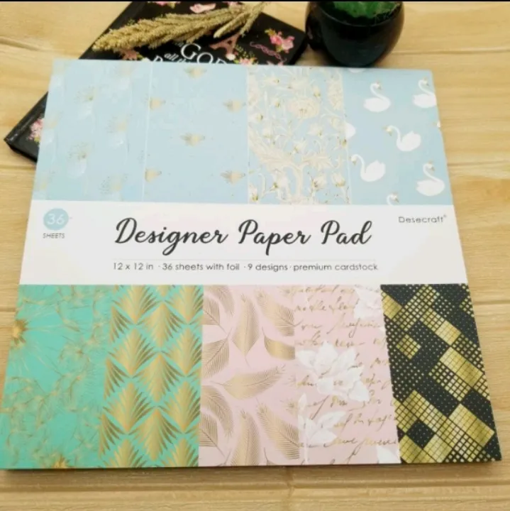 36 sheets 12"×12" designer paper pad premium card stock Lazada PH