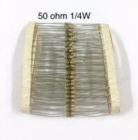 100ชิ้น 50 ohm 1/4W +-5% Resistor ตัวต้านทาน 50โอห์ม  1/4วัตต์ ค่าความผิดพลาด+-5%  ใหม่แท้คุณภาพดี อะไหล่อิเล็กทรอนิกส์