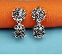 EVINCO  OXIDIZED JHUMKI EARRINGS