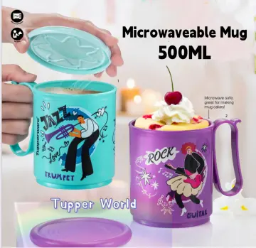 Tupperware Brand Malaysia::Tupperware: Tupperware Crystalwave Microwaveable  Reheat-able Purple Green Soup Mug 2x460ml