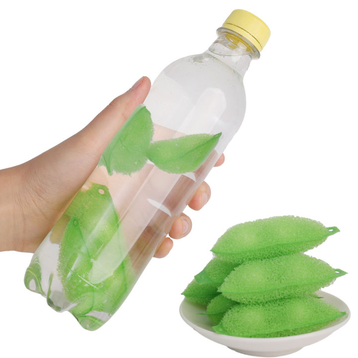 3PCS Beans-Shaped Bottle Cleaning Sponge,Pea Shape Bottle Cleaning Sponge
