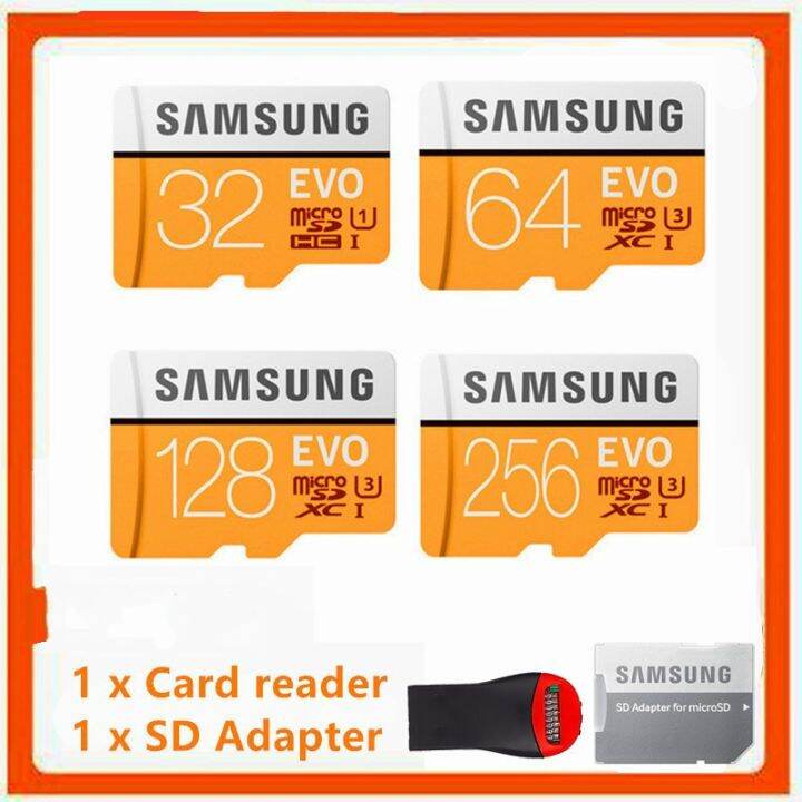 ♥ SPLAY Shipping+Readystock ♥New EVO 64GB U3 Memory Card Class10 Micro SD TF/SD Cards C10 R100MB