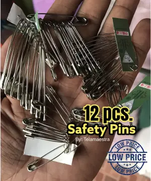 12pcs Large Heavy Duty Stainless Steel Big Jumbo Safety Pin