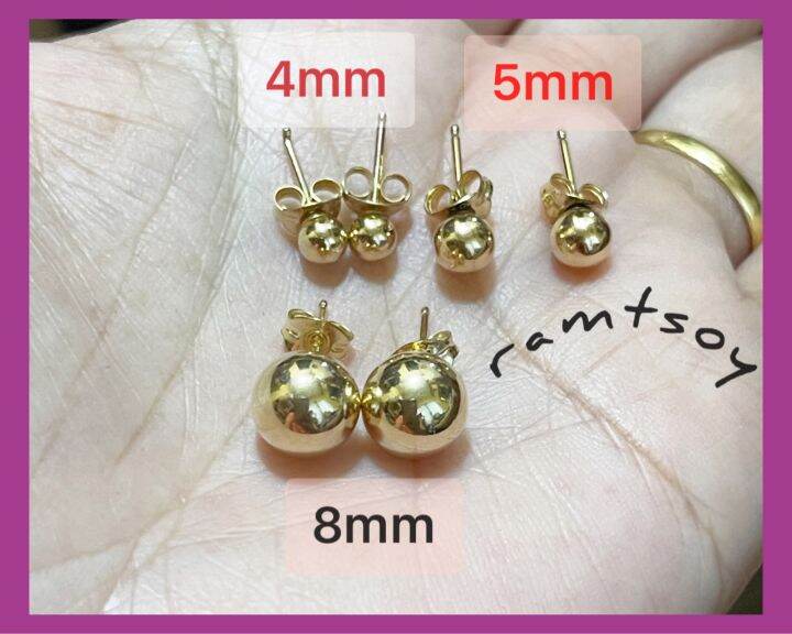 10k pure gold filled stud earing | Lazada PH