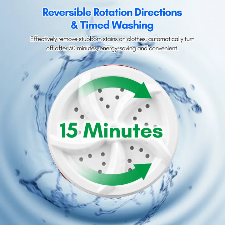Portable Washing Machine Ultrasonic Turbo Washer Mini Washing Machines