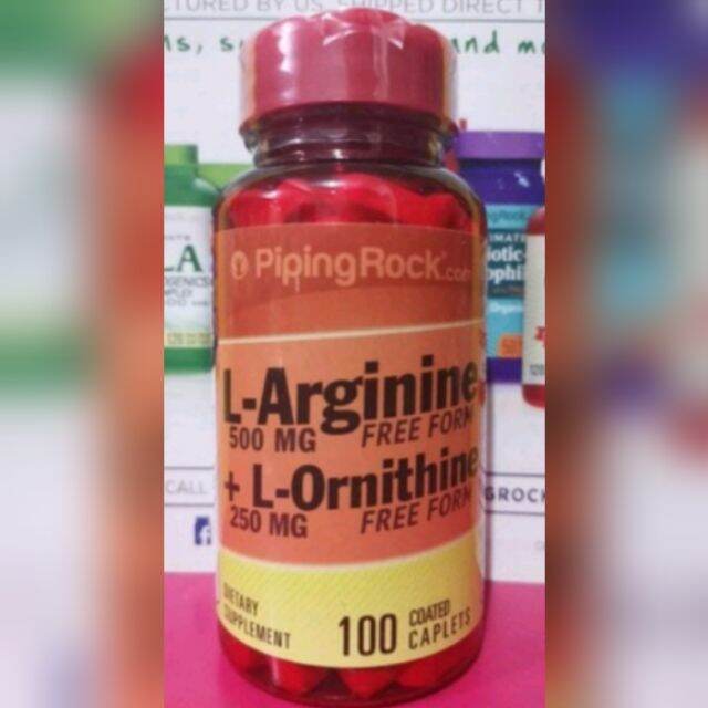 LArginine 500mg plus LOrnithine 250mg 100 caplets EXPIRY Nov. 2023