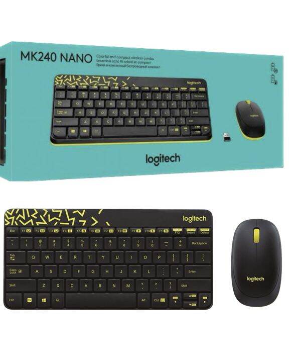 Logitech Wireless Mouse + Keyboard MK240 Black Lazada.co.th