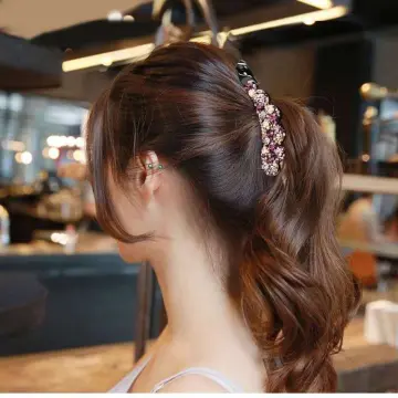 Ribbon Banana Clip Vertical Clip High Ponytail Hair Clip Hair Accessories  DIY