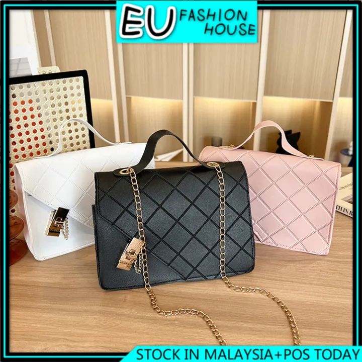 ( READY STOCK ) PU SLING BAG EU FASHION HOUSE 1016 | Lazada