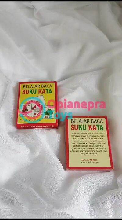 Kartu Pintar Membaca Suku Kata Tingkat Dasar Flash Card - 40 Lembar ...