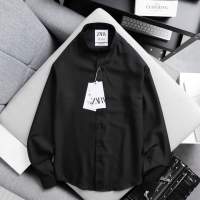 มาแล้วจร้าาา?? เสื้อเชิ้ตคอจีน เสื้อผ้าผู้ชายทันสมัย 2023 ยี่ห้อ ZARA เสื้อแขนยาวคอจีน ผ้าดีใส่สบายมาก,