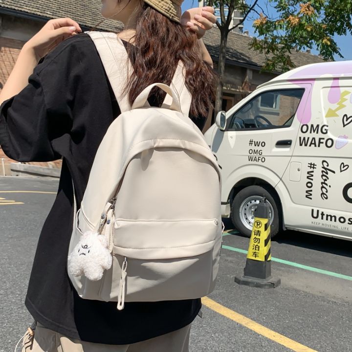 Simple Backpack Women'S Backpack Schoolbag Girls College Student Trip  Computer Bag 2023 New Junior High School Men | Lazada Ph