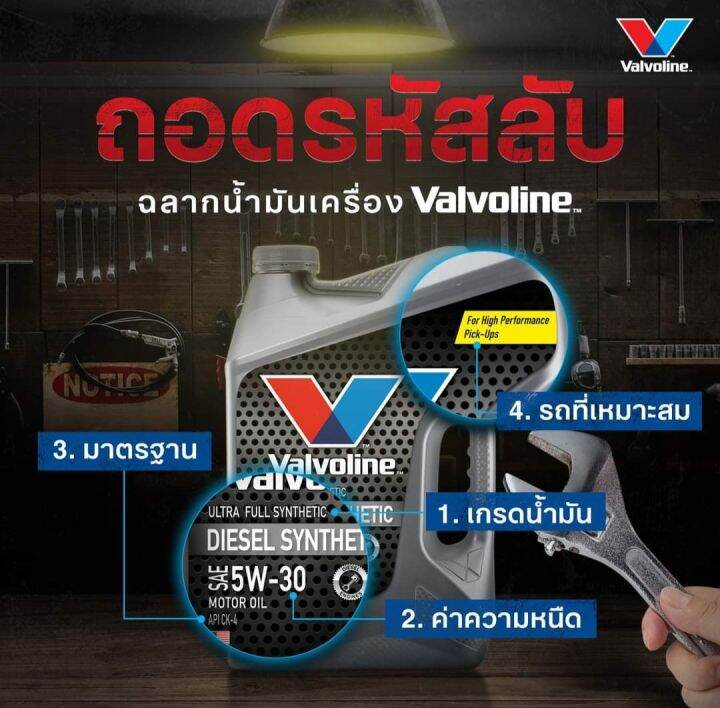 น้ำมันเครื่องดีเซลกึ่งสังเคราะห์-10w-30-7ลิตร-วาโวลีน-valvoline