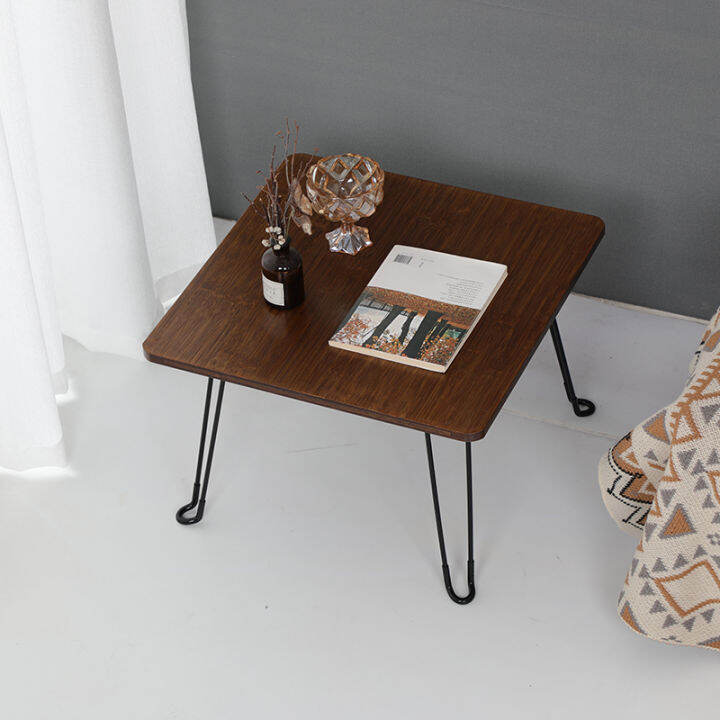 Foldable Coffee Table Square Side Table Small Apartment Bedside Table