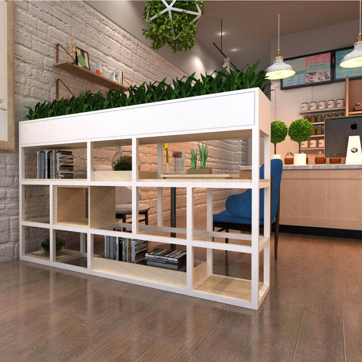 Iron Partition Shelf Office Bookshelf Guest Restaurant Restaurant