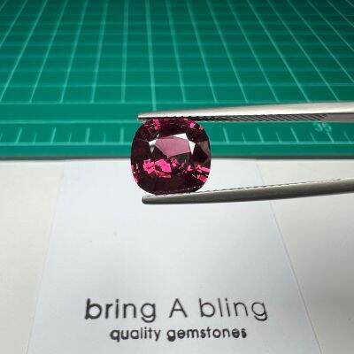 โกเมน สีม่วงแดง 3.2 ct โรโดไลท์กาเน็ต (rhodolite, pyrope garnet) Top quality! สีสด ไฟดี สะอาดไร้ตำหนิ