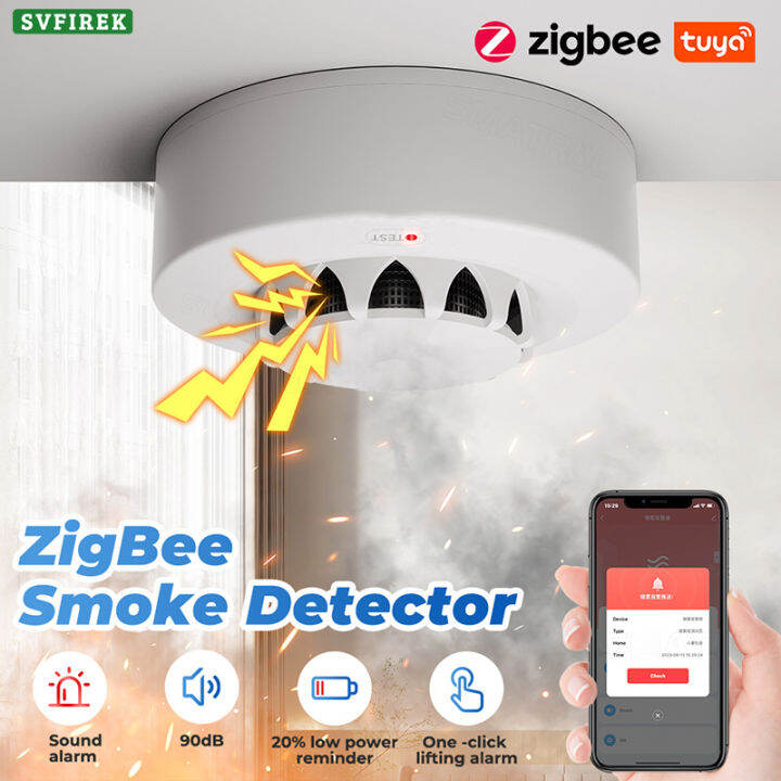Zigbee Smoke Alarm Detector WiFi Smart Fire Detector Smokehouse