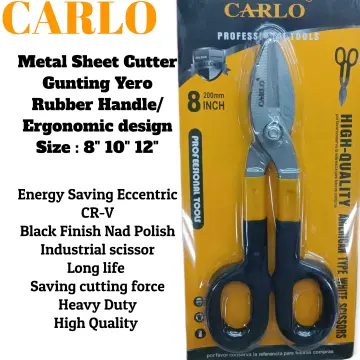 Yellow Heavy Duty Scissors, Industrial Scissors, 8-inch