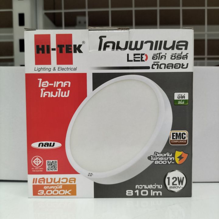 โคมดาวน์ไลท์-พาเนล-led-ติดลอย-กลม-เหลี่ยม-hi-tek