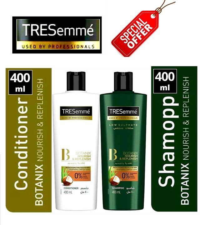 Pack of 2, Tresemme Shampoo Botanix & Tresemme Conditioner Botanix