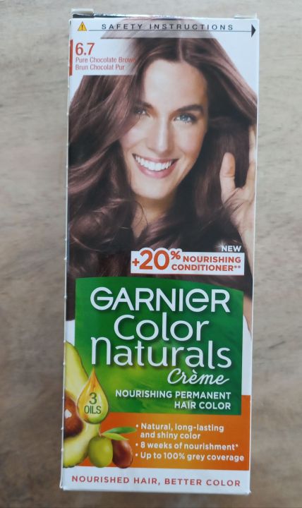 Garnier Hair Color 6.7 Pure Chocolate Brown/imported from UAE/Expiry ...