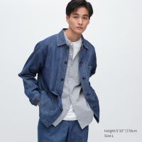 ยูนิโคล่ เสื้อแจ็คเก็ต Utility ผ้าเดนิม (Cotton Linen)