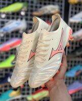 Mizuno สีขาวมุกขาวชมพูแมคอิน Japan หนังวัวฟอกนิ่มมาพร้อมถุงผ้ากล่องรองเท้าดันทรงรองเท้าสินค้าใช้เวลาเดินทาง 2-3 วัน