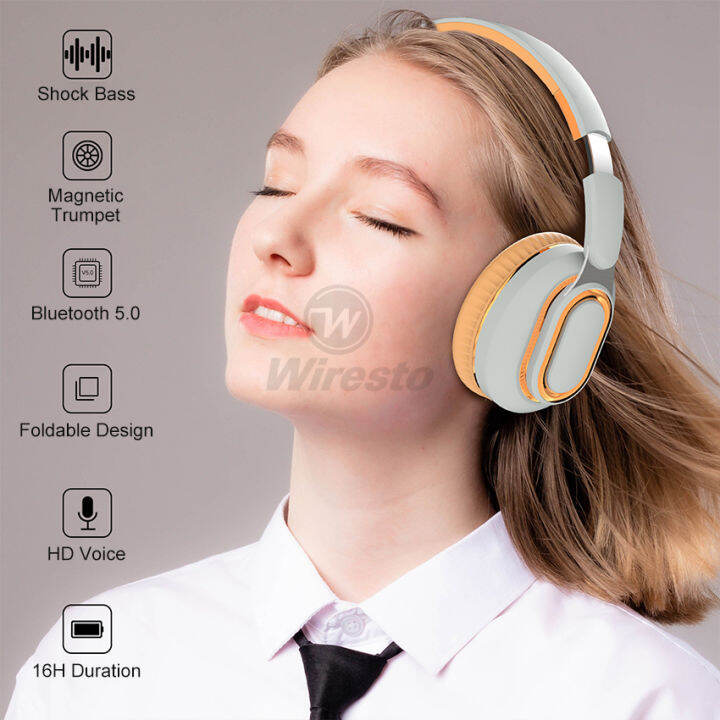 Wiresto Headphone Multifunctional Retractable Folding Headset With Plug