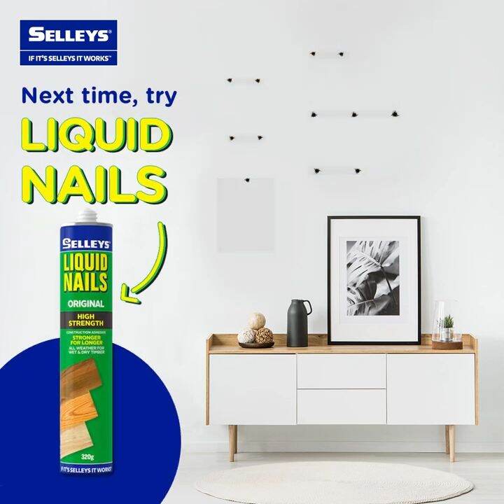 SELLEYS Liquid Nails 320g High Strength Construction Adhesive Silicone