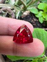 Lab Ruby triangle 12X12 mm 1 pieces  ทับทิม Lab Ruby Pear(12X12) มิลลิเมตร สีแดง ทับทิม รูบี้ เหลี่ยมชั้น..(1 เม็ด) สังเคราะห์