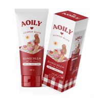 AOILY VITAMIN GLUTA SUNSCREEN SPF 50 PA+++
ออยลี่ วิตามิน กลูต้า ซันสกรีน เอสพีเอฟ 50 พีเอ +++
ขนาด 100 กรัม